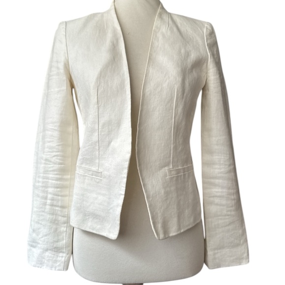 LOFT Jackets & Blazers - LOFT Cream Tailored Blazer with Textured Fabric